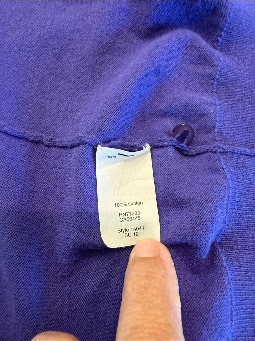J. Crew Purple Button-Front Women's Cardigan M